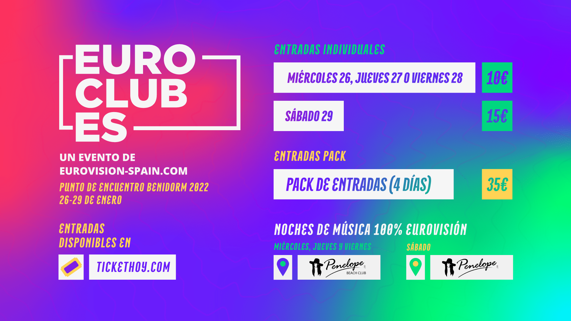 EurovisionSpain organizará el en Benidorm del