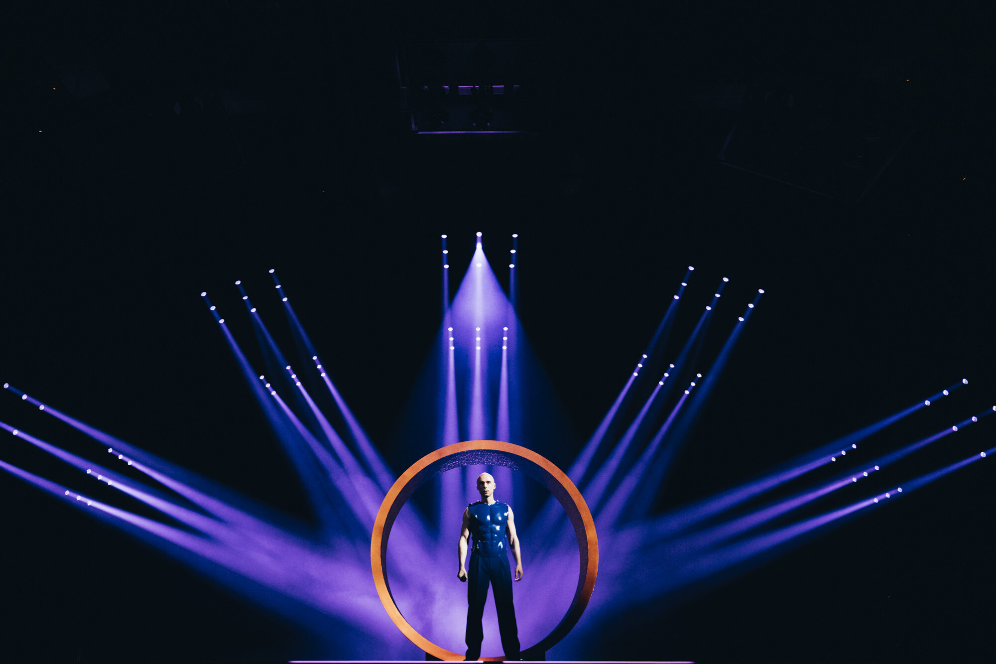 Dons rehearsing Hollow for Latvia at the Second Rehearsal of the Second Semi-Final at Malmö Arena