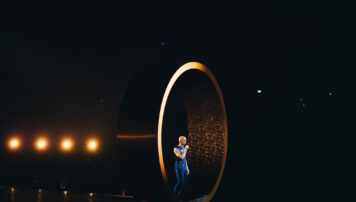 Dons rehearsing Hollow for Latvia at the Second Rehearsal of the Second Semi-Final at Malmö Arena