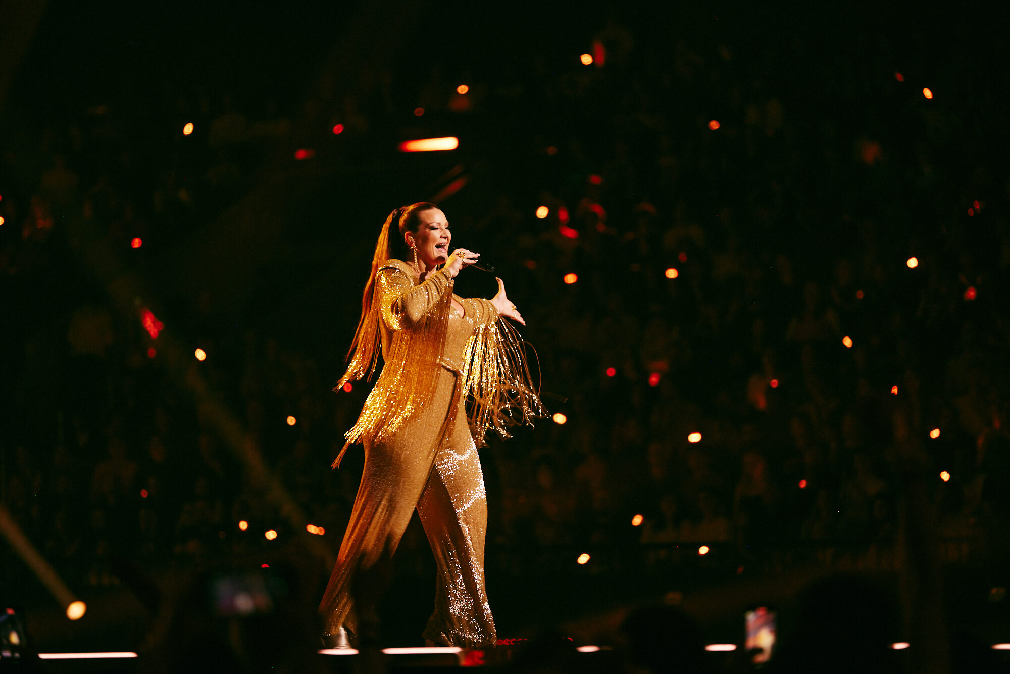 Hera Björk performing Scared of Heights for Iceland at the First Semi-Final at Malmö Arena