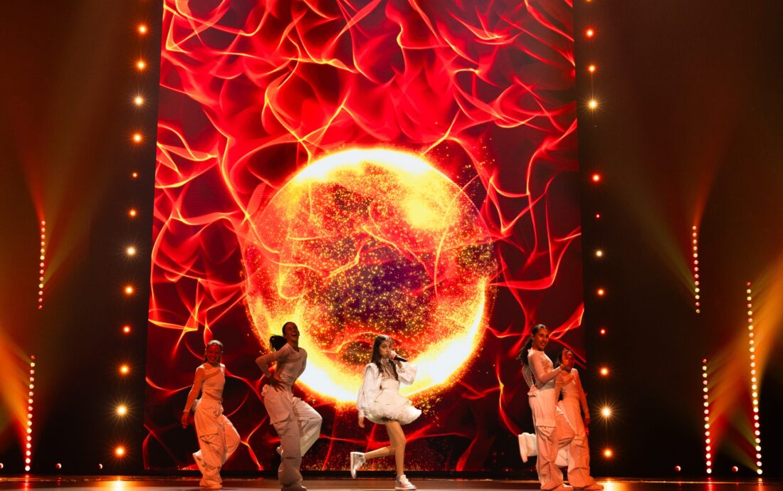 🇨🇾 Cyprus: / Maria Pissarides performing Crystal Waters at Junior Eurovision 2024, at the First Rehearsal in Caja Mágica, Madrid.