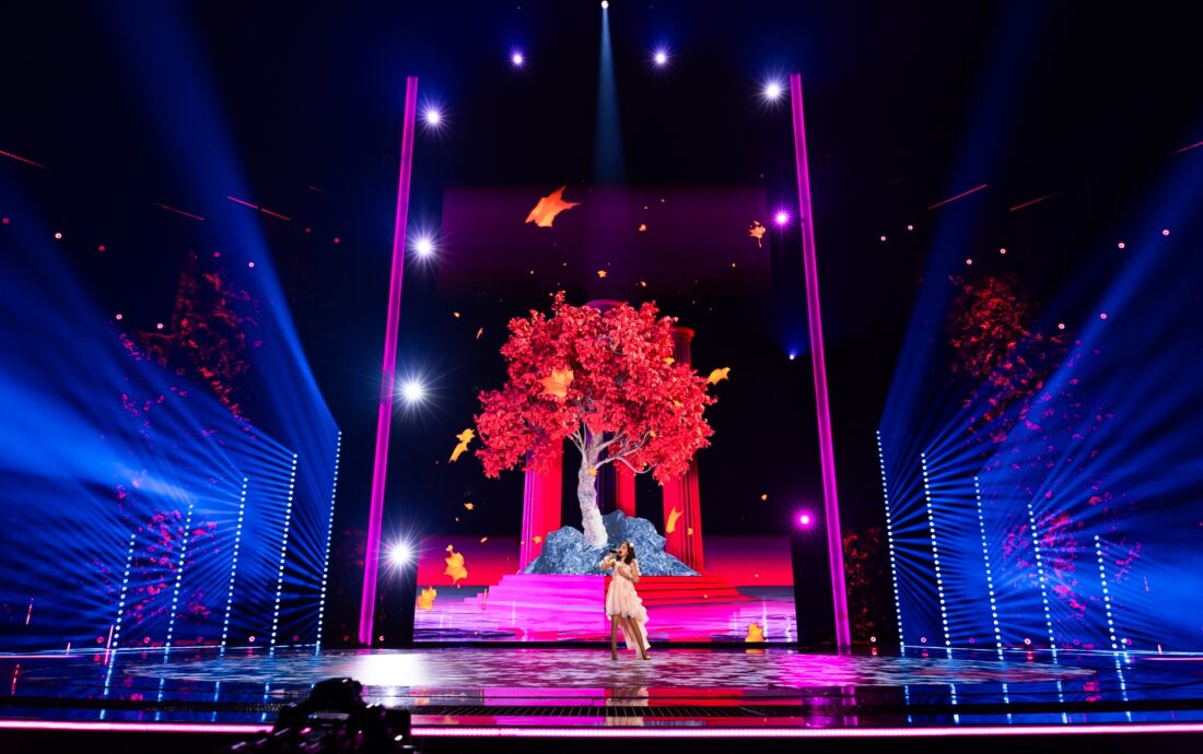 🇦🇱 Albania / Nikol Çabeli performing Vallëzoj at Junior Eurovision 2024, at the First Rehearsal in Caja Mágica, Madrid.