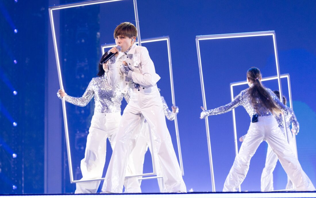 🇺🇦 Ukraine / Artem Kotenko performing HEAR ME NOW at Junior Eurovision 2024, at the First Rehearsal in Caja Mágica, Madrid.