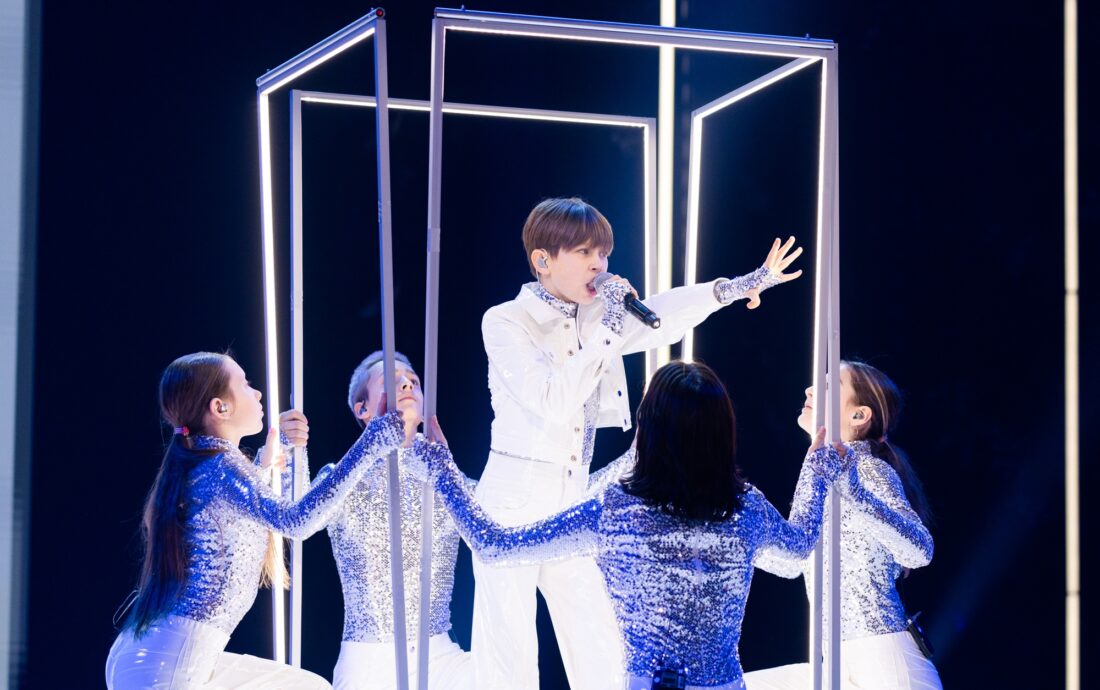 🇺🇦 Ukraine / Artem Kotenko performing HEAR ME NOW at Junior Eurovision 2024, at the First Rehearsal in Caja Mágica, Madrid.