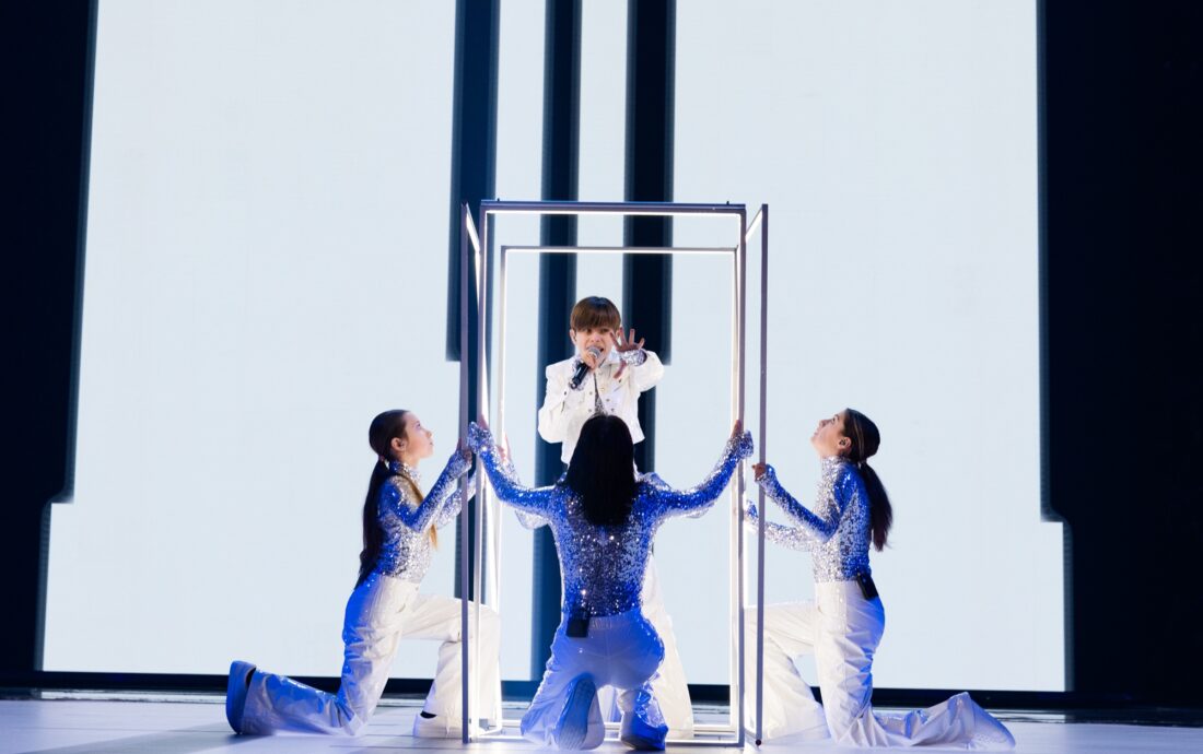 🇺🇦 Ukraine / Artem Kotenko performing HEAR ME NOW at Junior Eurovision 2024, at the First Rehearsal in Caja Mágica, Madrid.