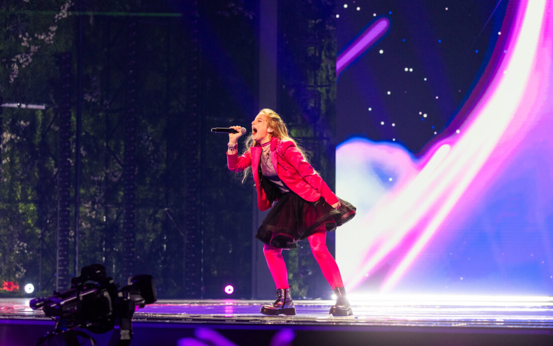 🇲🇰 North Macedonia / Ana & Aleksej performing Marathon at Junior Eurovision 2024, at the First Rehearsal in Caja Mágica, Madrid.