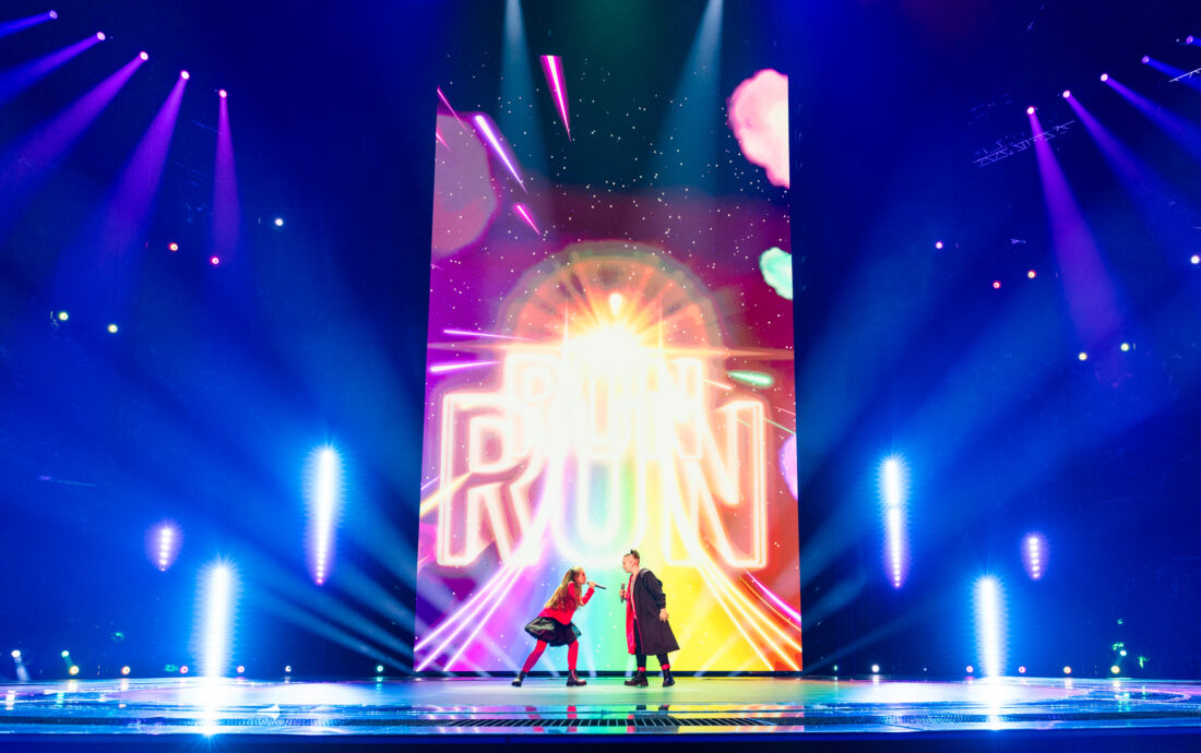 🇲🇰 North Macedonia / Ana & Aleksej performing Marathon at Junior Eurovision 2024, at the First Rehearsal in Caja Mágica, Madrid.