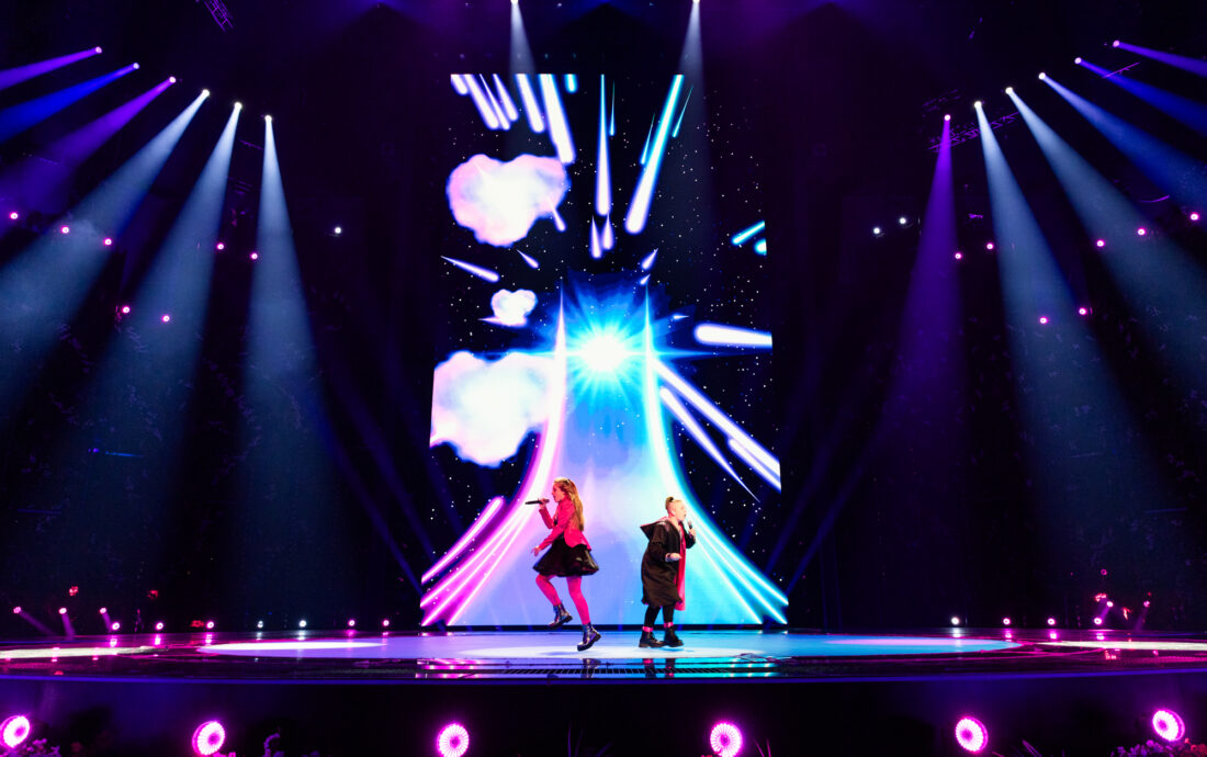 🇲🇰 North Macedonia / Ana & Aleksej performing Marathon at Junior Eurovision 2024, at the First Rehearsal in Caja Mágica, Madrid.