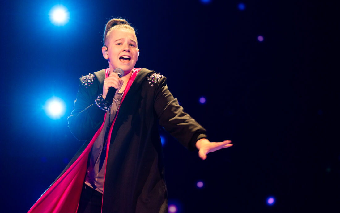 🇲🇰 North Macedonia / Ana & Aleksej performing Marathon at Junior Eurovision 2024, at the First Rehearsal in Caja Mágica, Madrid.