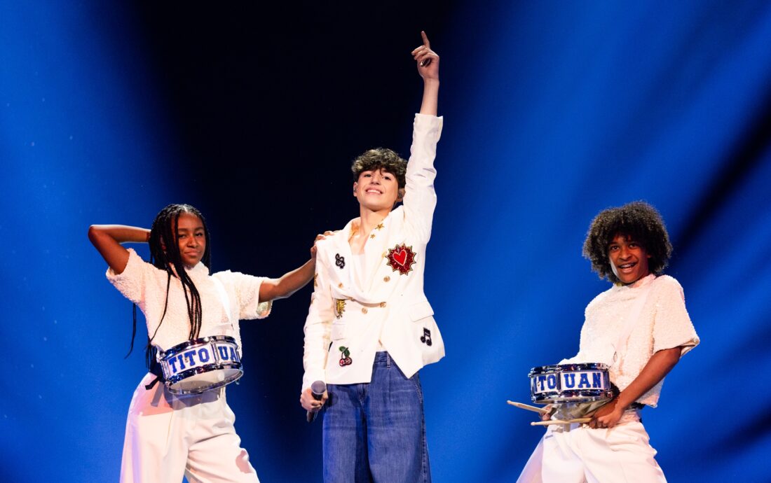 🇫🇷 France / Titouan performing Comme ci comme ça at Junior Eurovision 2024, at the First Rehearsal in Caja Mágica, Madrid.