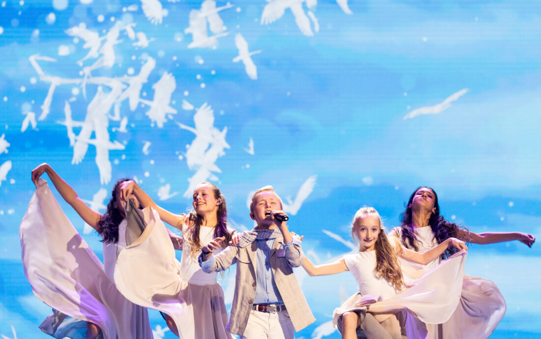 🇵🇱 Poland / Dominik Arim performing All Together at Junior Eurovision 2024, at the First Rehearsal in Caja Mágica, Madrid.