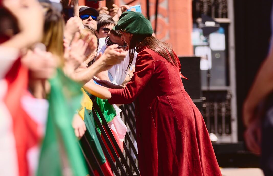 The artists of the 69th Eurovision Song Contest step out on the Turquoise Carpet in Basel