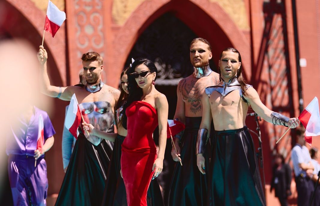 The artists of the 69th Eurovision Song Contest step out on the Turquoise Carpet in Basel
