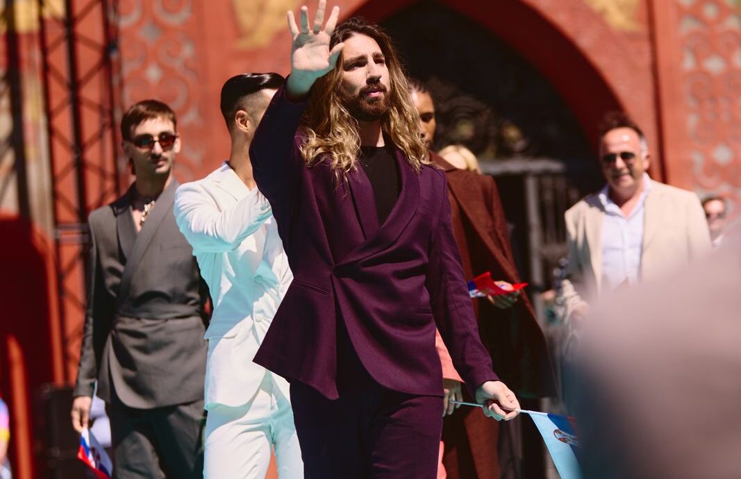 The artists of the 69th Eurovision Song Contest step out on the Turquoise Carpet in Basel