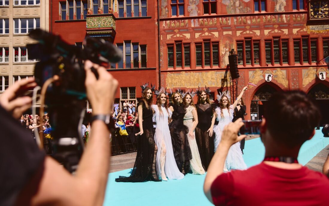 The artists of the 69th Eurovision Song Contest step out on the Turquoise Carpet in Basel