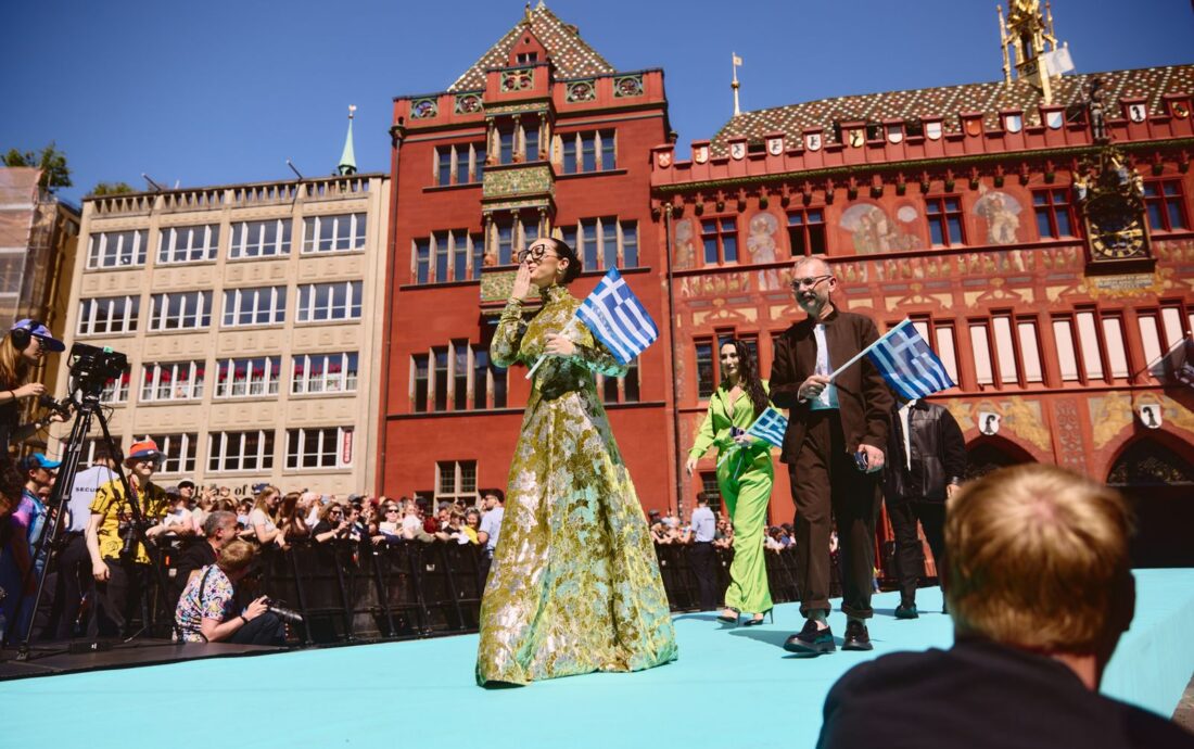 The artists of the 69th Eurovision Song Contest step out on the Turquoise Carpet in Basel