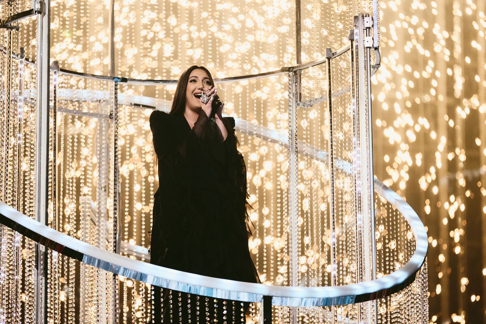 Yuval Raphael from Israel performed New Day Will Rise in the Grand Final of Eurovision 2025 in Basel, Switzerland All Eurovision Song Contest photos are free to use for non-commercial purposes, but please credit the photographer using the format "© EBU/ Photographer's name" (photographer named in file name).