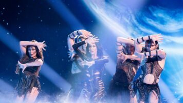 Justyna Steczkowska from Poland performed GAJA in the Grand Final of Eurovision 2025 in Basel, Switzerland