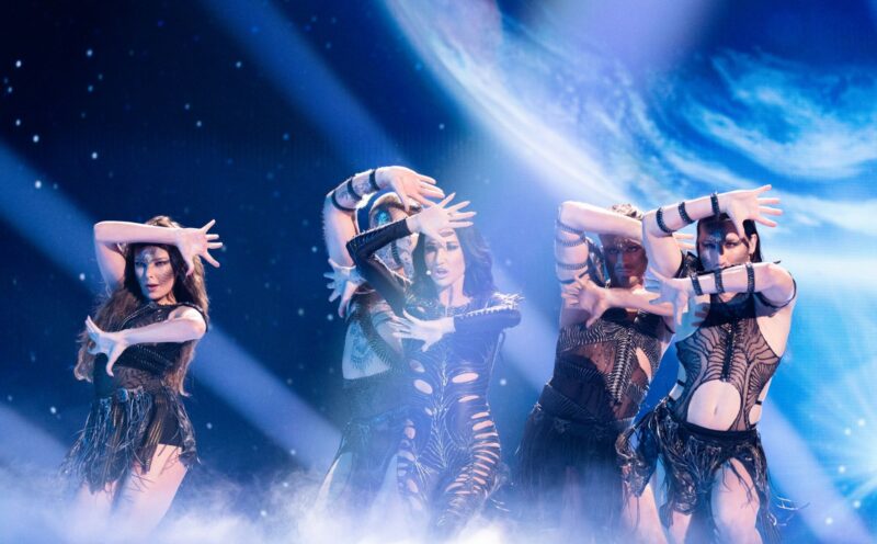 Justyna Steczkowska from Poland performed GAJA in the Grand Final of Eurovision 2025 in Basel, Switzerland