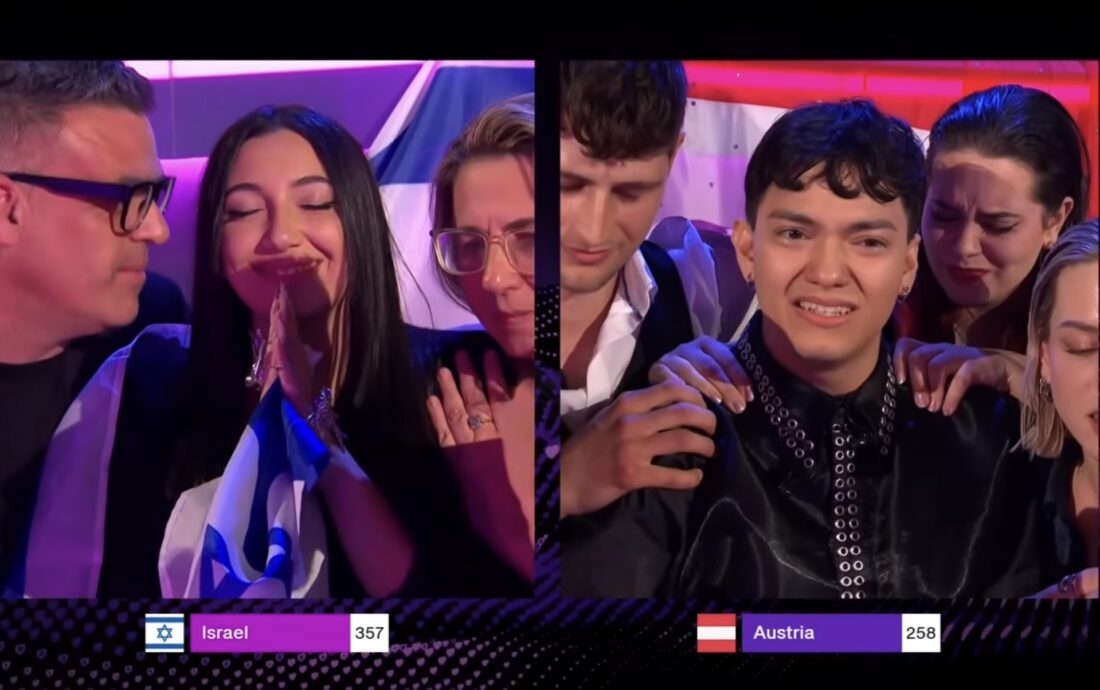 Pantalla partida final Eurovision 2025