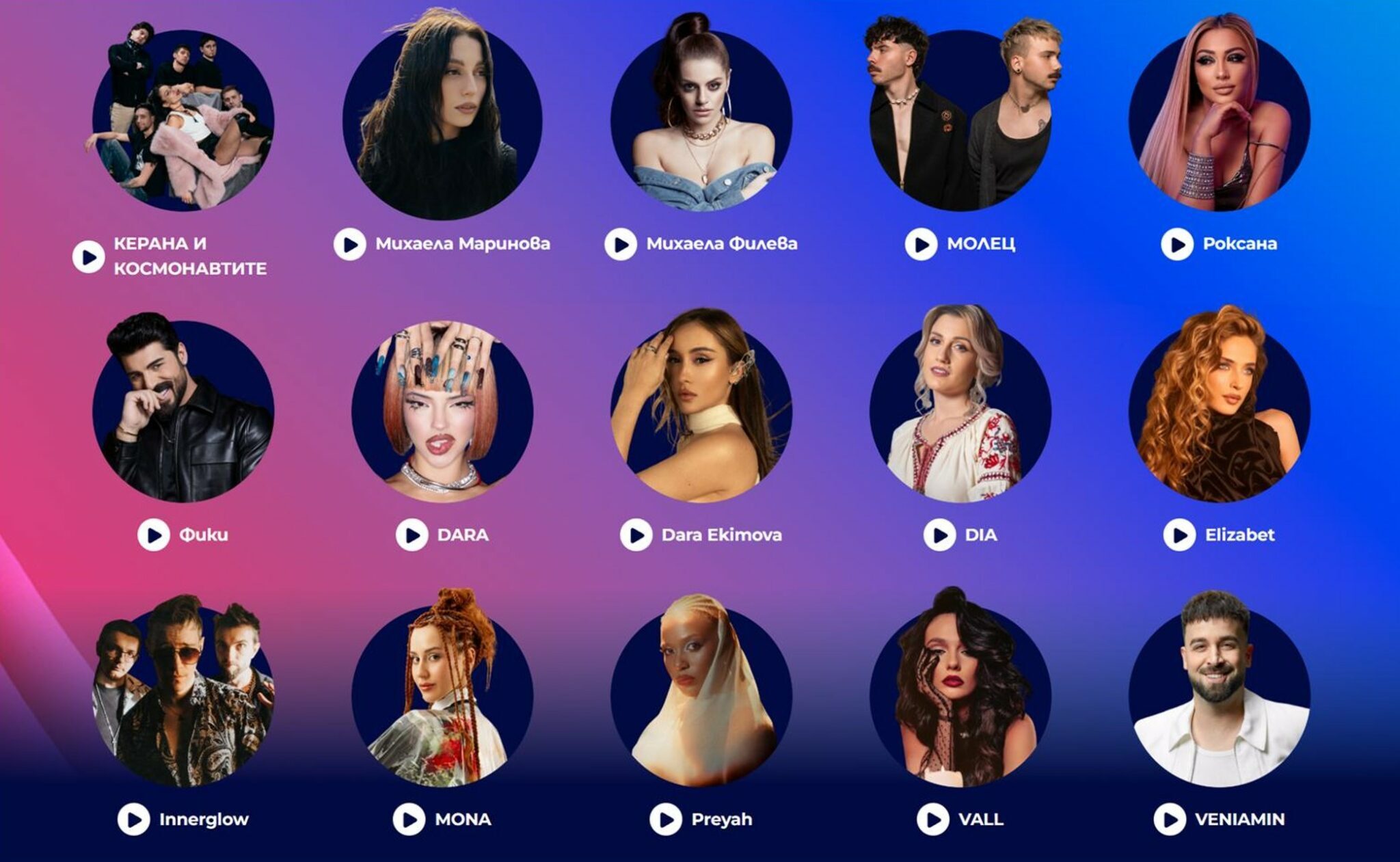 Artistas Bulgaria 2026