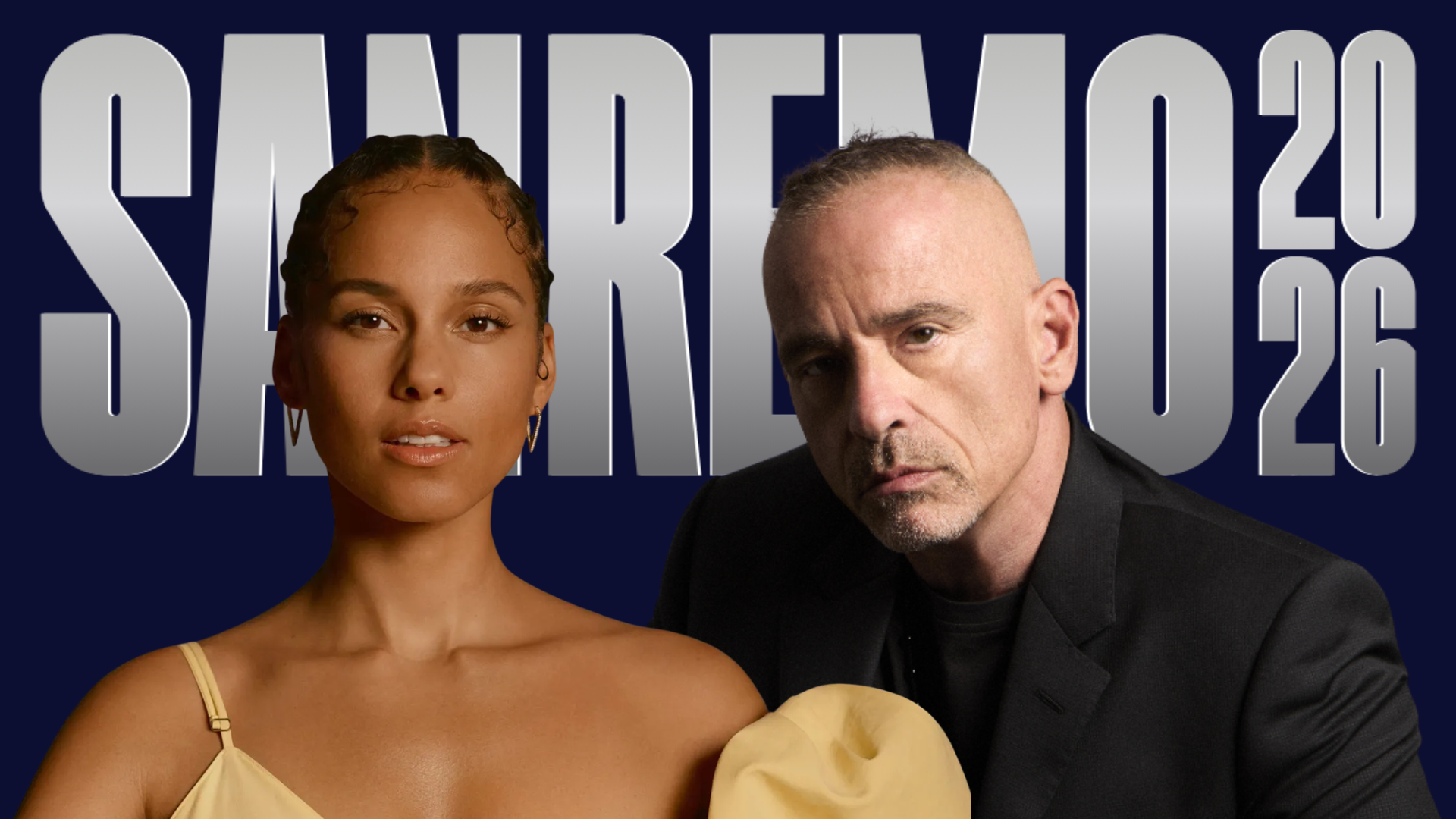 Alicia Keys y Eros Ramazzotti en Sanremo 2026