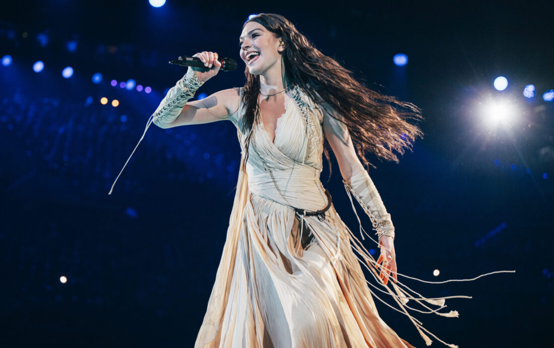 Second Semi-Final Performance: Eva Marija performing Mother Nature for Luxembourg
during the Second Semi-Final of the Eurovision Song Contest at Wiener Stadthalle, Vienna
2026 on 13 May