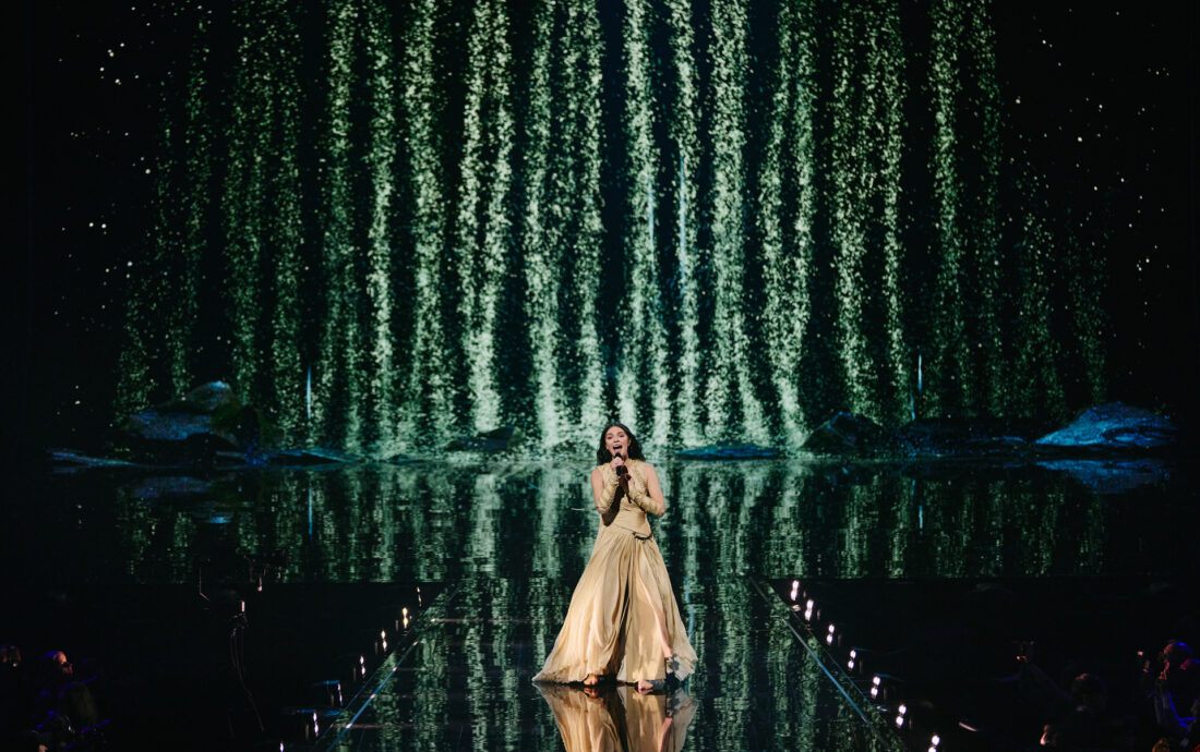 Second Semi-Final Performance: Eva Marija performing Mother Nature for Luxembourg
during the Second Semi-Final of the Eurovision Song Contest at Wiener Stadthalle, Vienna
2026 on 13 May