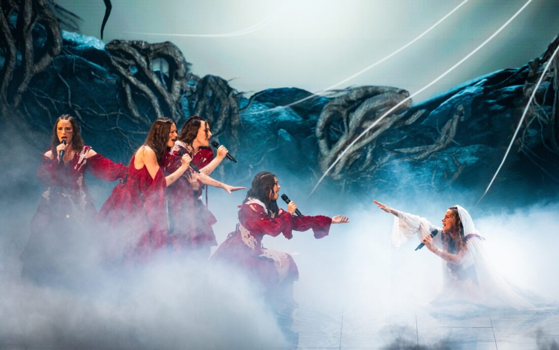 GRAND Final Performance: LELEK performing Andromeda for Croatia during the Grand Final of the Eurovision Song Contest at Wiener Stadthalle, Vienna 2026 on 15 May