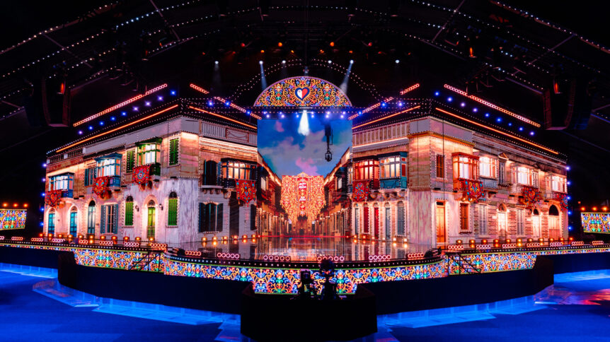 The Junior Eurovision Song Contest 2026 stage at the MFCC in Ta Qali, Malta
