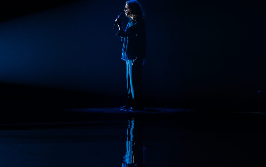 Harry Georgiou rehearsing Who I Can Be for Cyprus at the MFCC in Ta Qali, Malta