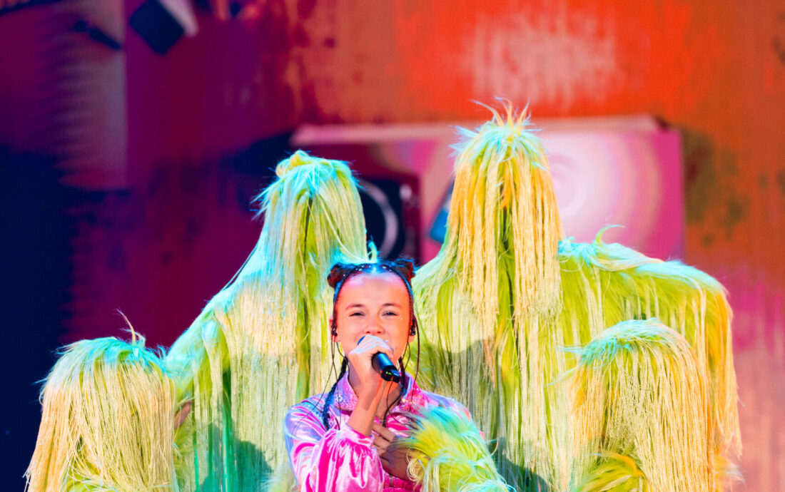 Erika Kolesnichenko rehearsing NOT A LULLABY for Ukraine at the MFCC in Ta Qali, Malta