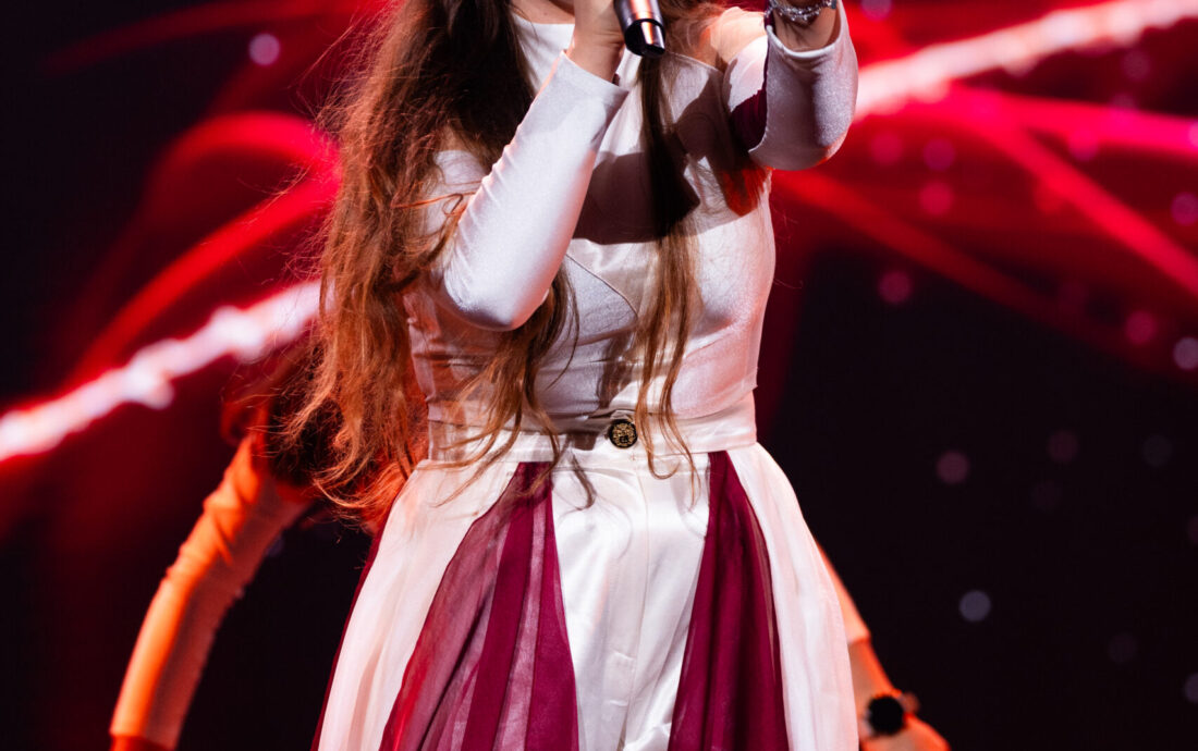 Ana Stojanoska rehearsing Idnata Jas for North Macedonia at the MFCC in Ta Qali, Malta