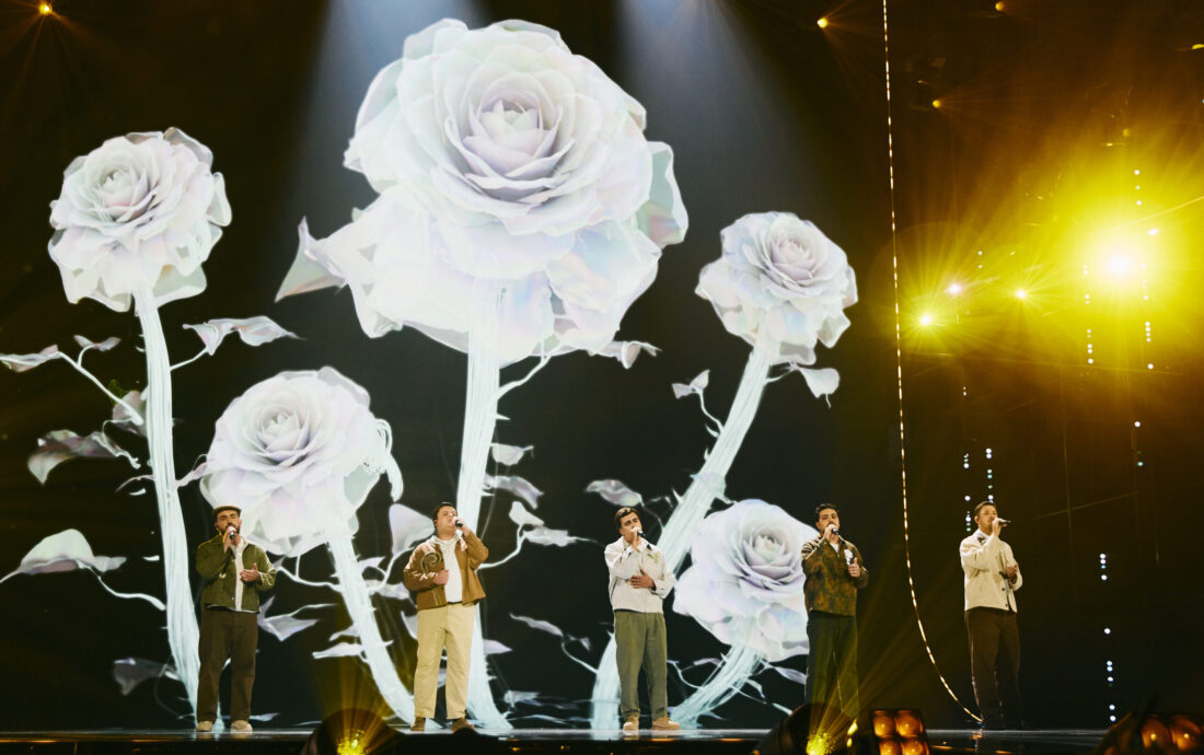 First Semi-Final Performance: Bandidos do Cante performing Rosa for Portugal during the
First Semi-Final of the Eurovision Song Contest at Wiener Stadthalle, Vienna 2026 on 11 May