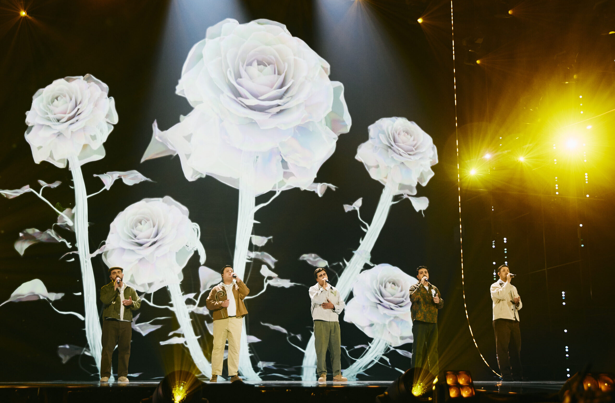First Semi-Final Performance: Bandidos do Cante performing Rosa for Portugal during the
First Semi-Final of the Eurovision Song Contest at Wiener Stadthalle, Vienna 2026 on 11 May